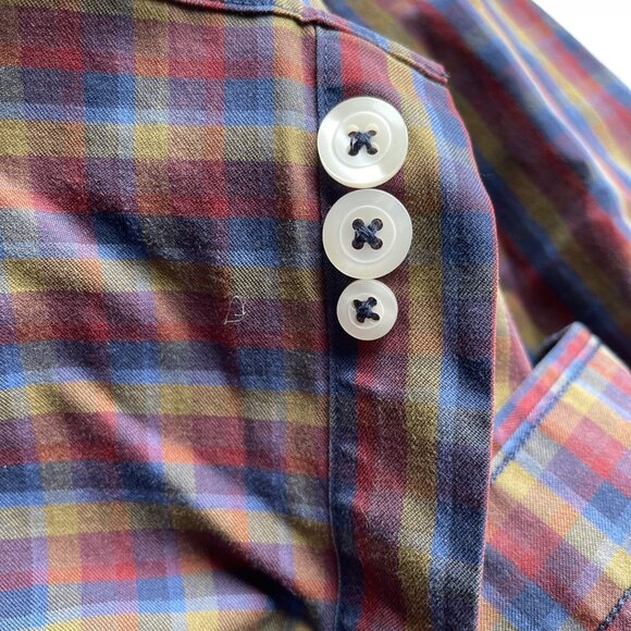 Duluth Button Down Shirt Men's Size Large Tall Multicolor Plaid Relaxed Fit - Picture 6 of 11